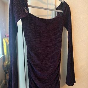 Lucy in the Sky Deep Purple Long Sleeve Dress